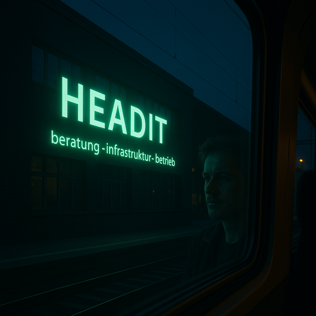 Überhöhte KI-Version – leuchtendes Logo